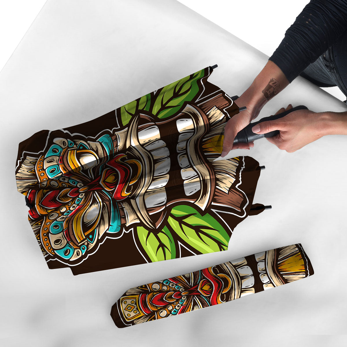 Tiki Hawaiian Print Umbrella-grizzshop