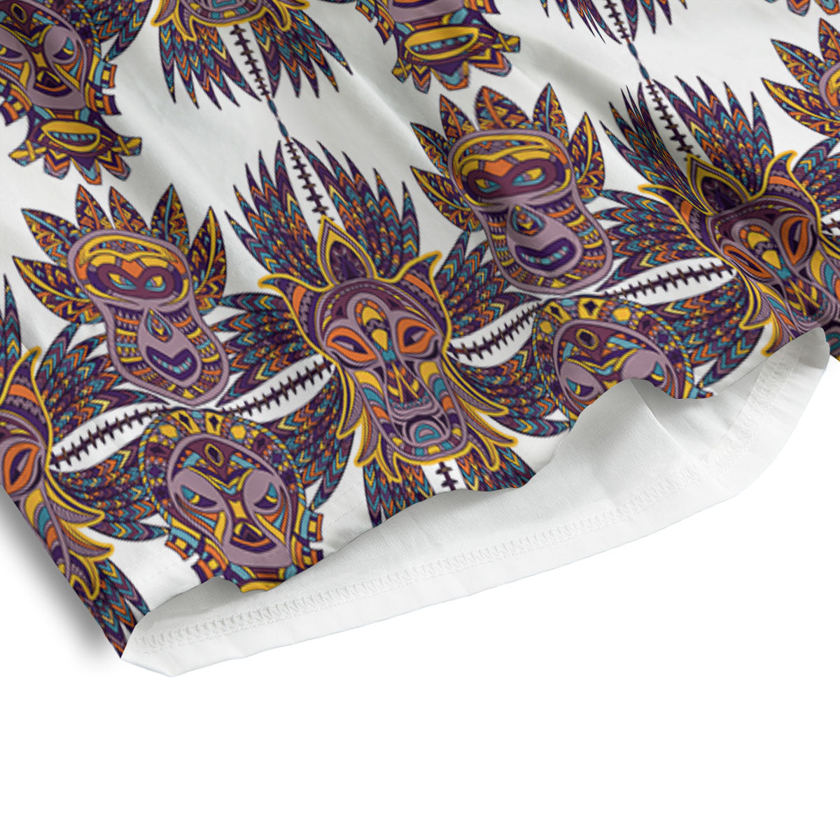 Tiki Mask Ornament Print Pattern Men's Athletic Shorts