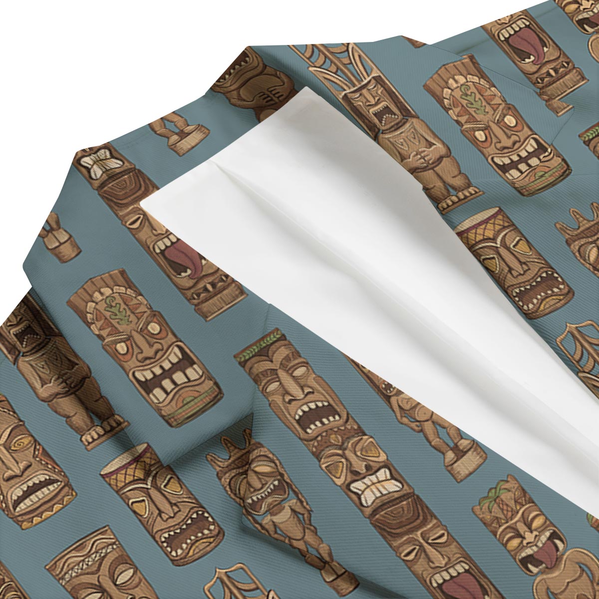 Tiki Print Pattern Men's Blazer-grizzshop