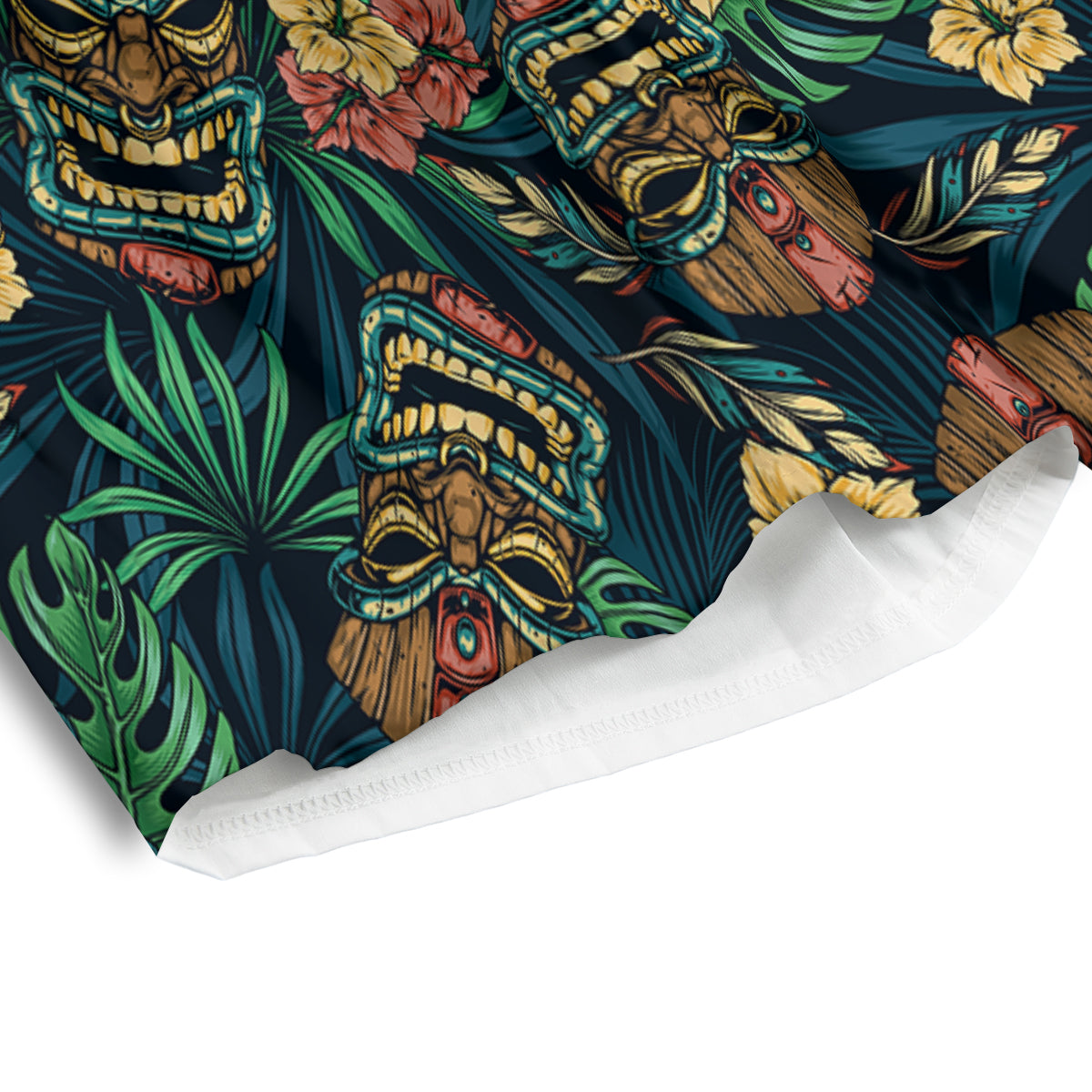 Tiki Tropical Print Pattern Men's Athletic Shorts-grizzshop