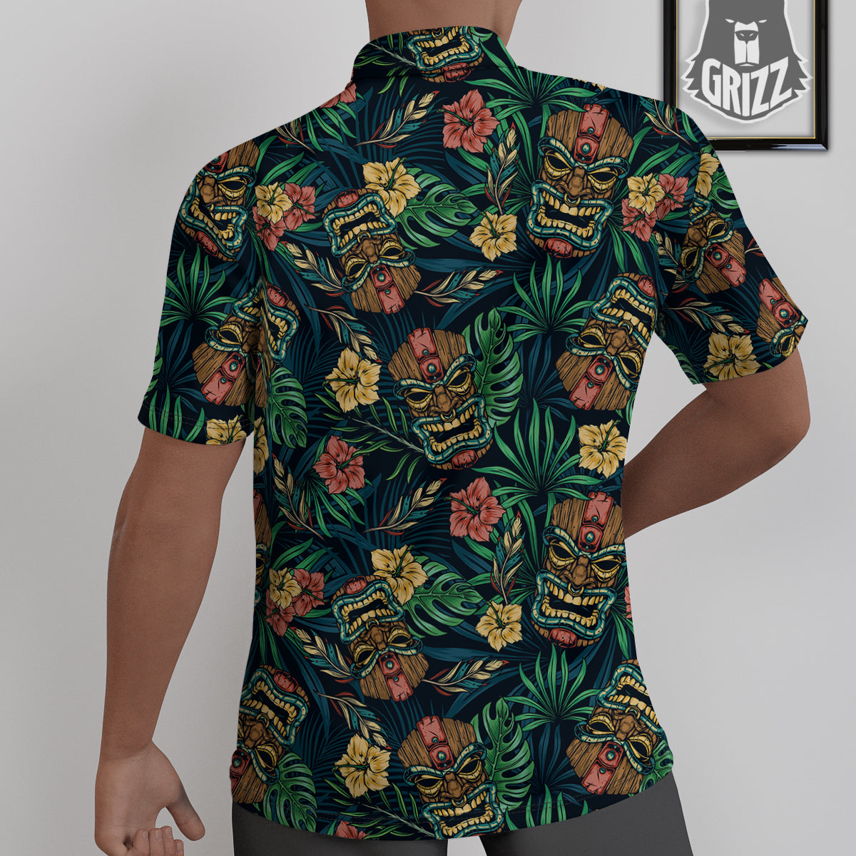Tiki Tropical Print Pattern Untucked Shirts-grizzshop