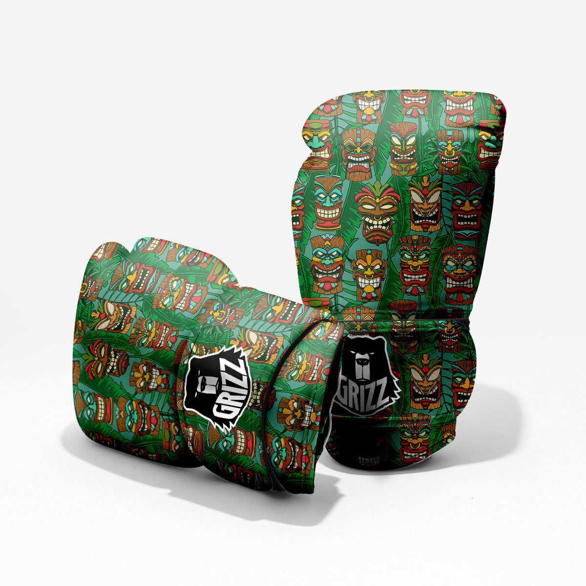 Tiki Wooden Print Pattern Pro Boxing Glove