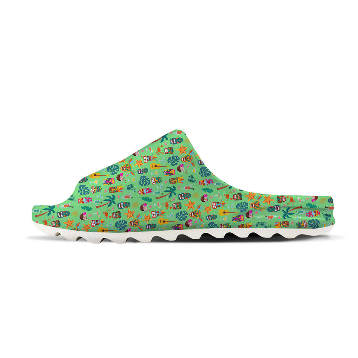 Tiki Colorful Print Pattern Sandals-grizzshop
