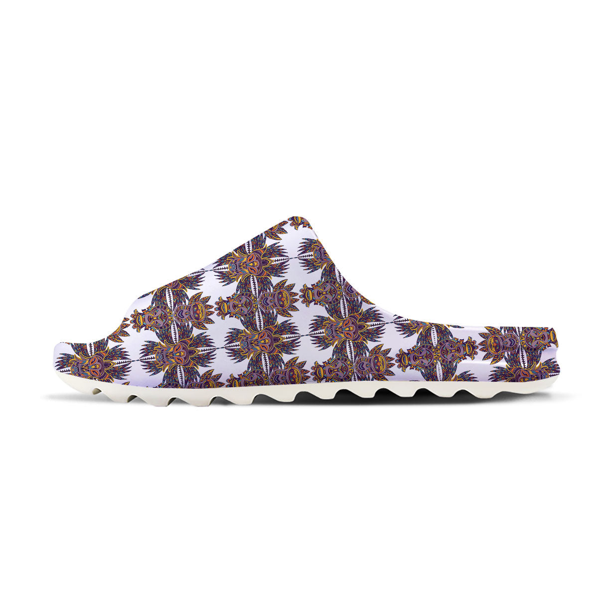 Tiki Mask Ornament Print Pattern Sandals-grizzshop