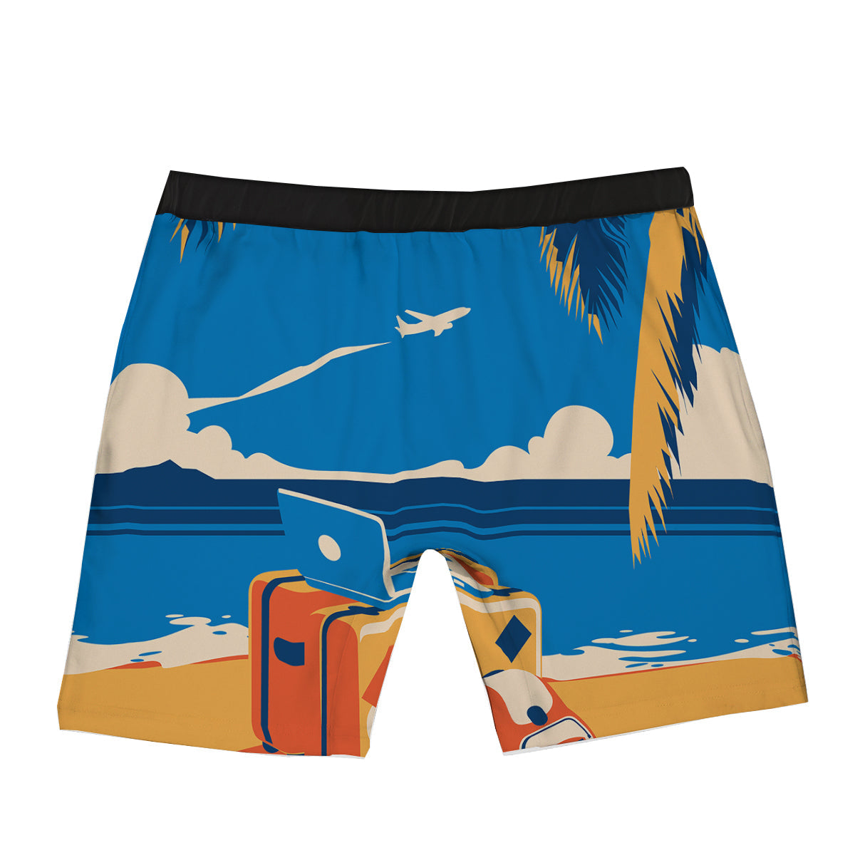 Time To Travel Summer Holiday Print Boxer Briefs-grizzshop