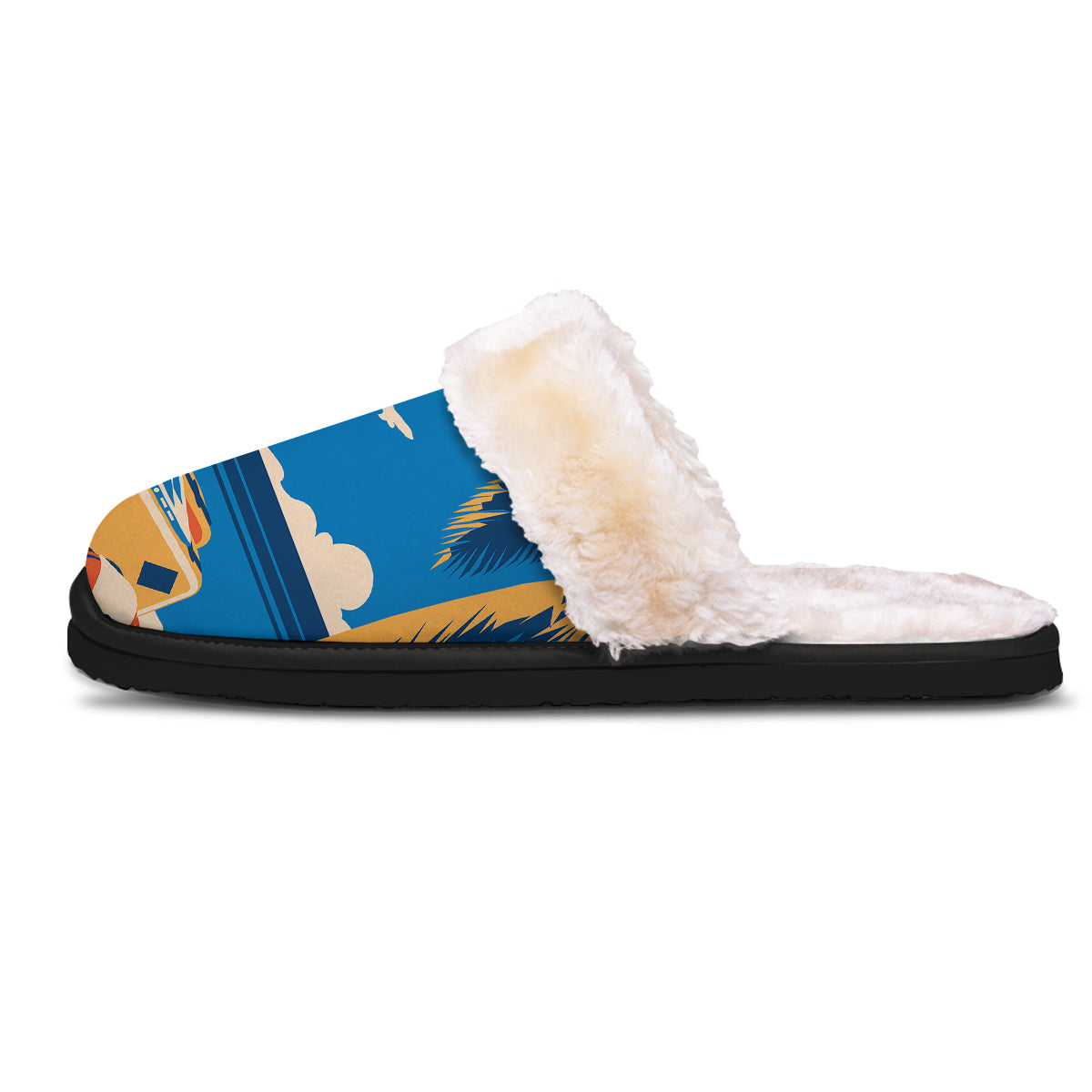 Time To Travel Summer Holiday Print Slippers-grizzshop