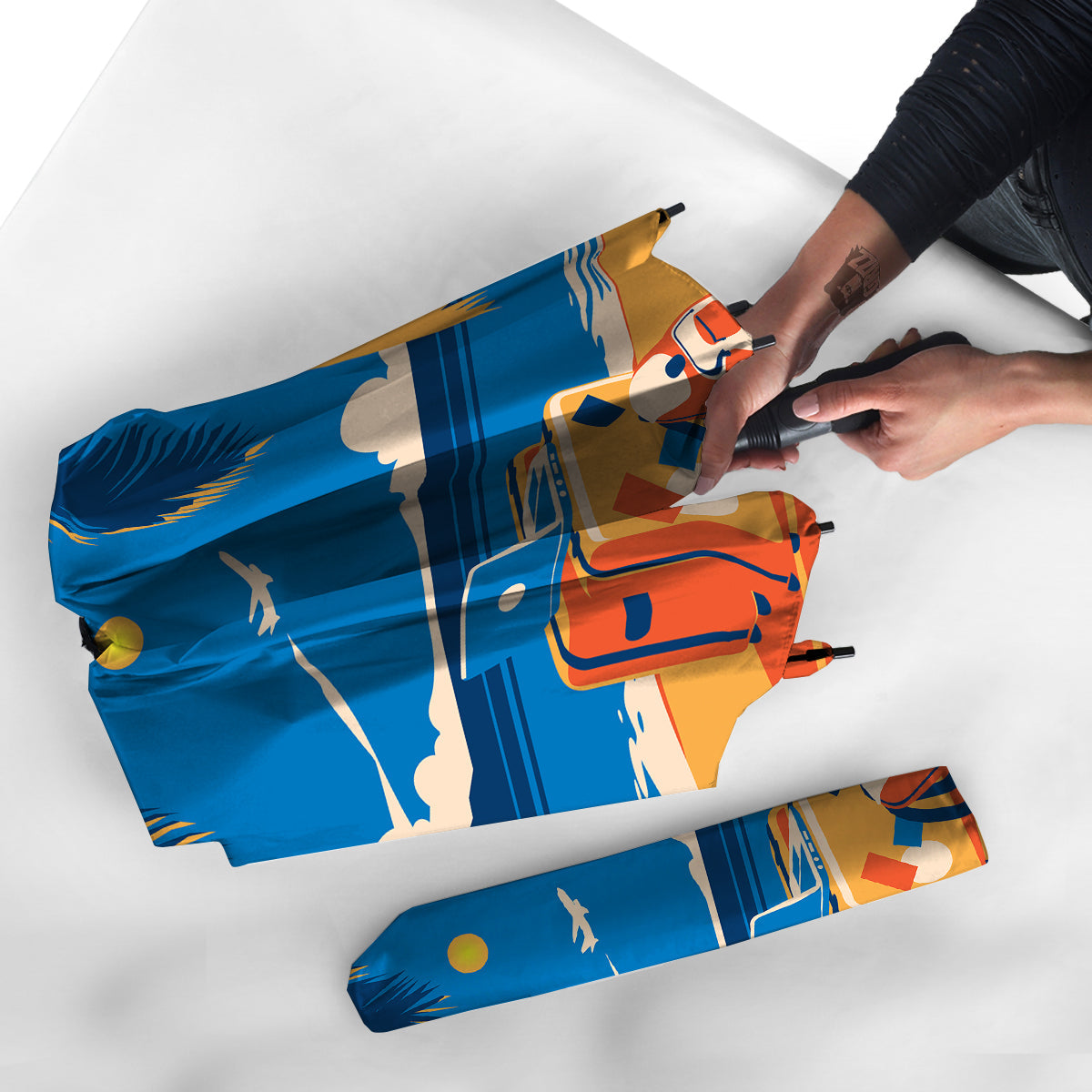 Time To Travel Summer Holiday Print Umbrella-grizzshop