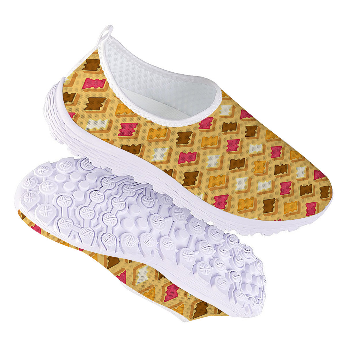 Toast And Jam Print Pattern Nurse Shoes-grizzshop
