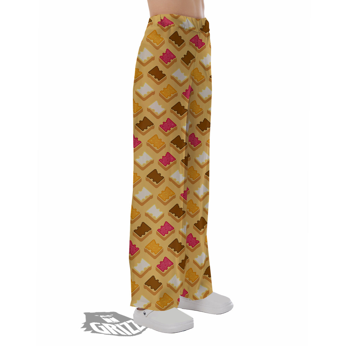Toast And Jam Print Pattern Pajama Pants-grizzshop