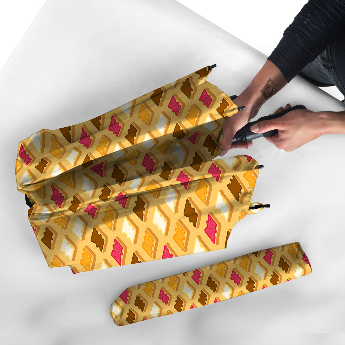 Toast And Jam Print Pattern Umbrella-grizzshop