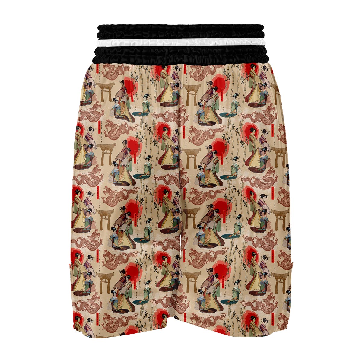 Tokyo Japanese Pattern Print Boxing Shorts-grizzshop