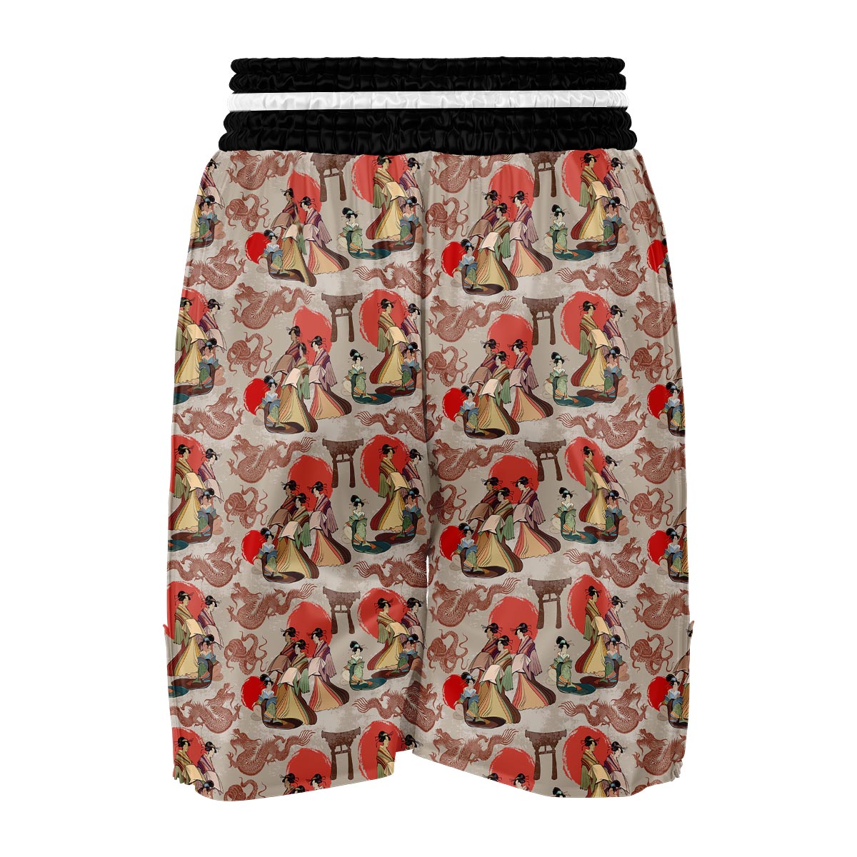 Tokyo Japanese Print Pattern Boxing Shorts-grizzshop