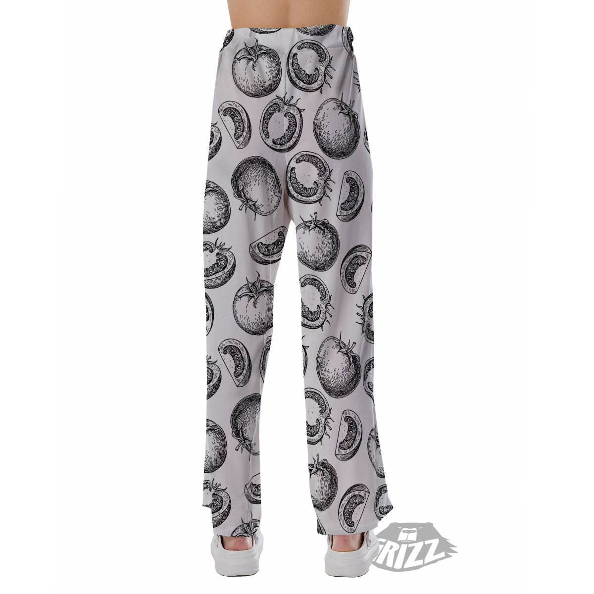 Tomato Hand Drawn Print Pattern Pajama Pants-grizzshop