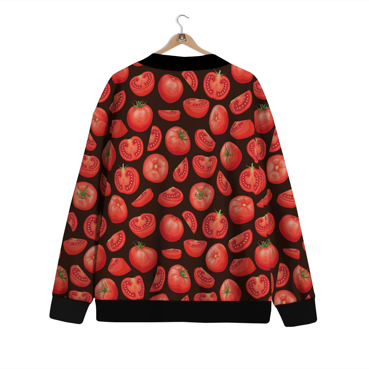Tomatoes Red Print Pattern Cardigan-grizzshop