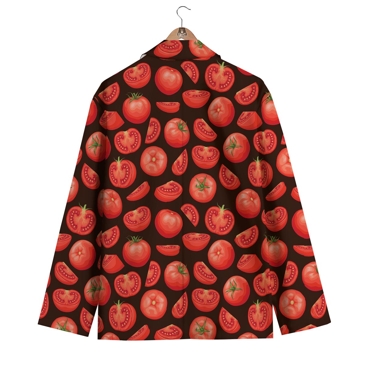 Tomatoes Red Print Pattern Men's Blazer-grizzshop