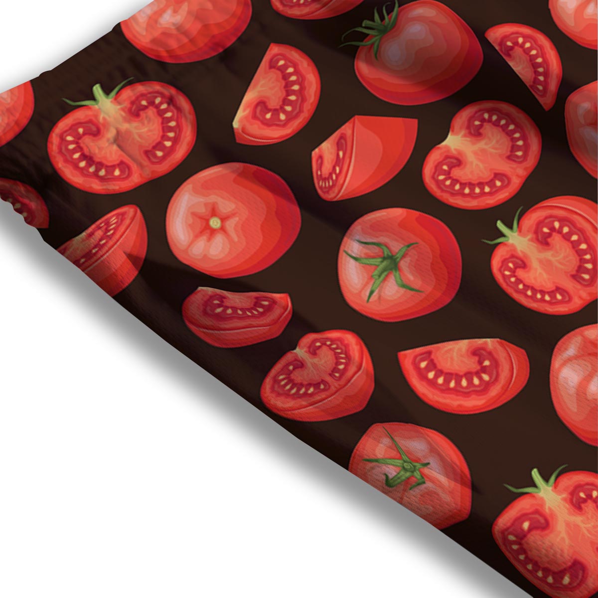 Tomatoes Red Print Pattern Mesh Shorts-grizzshop