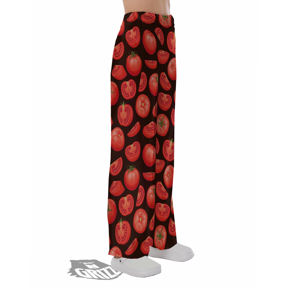 Tomatoes Red Print Pattern Pajama Pants-grizzshop
