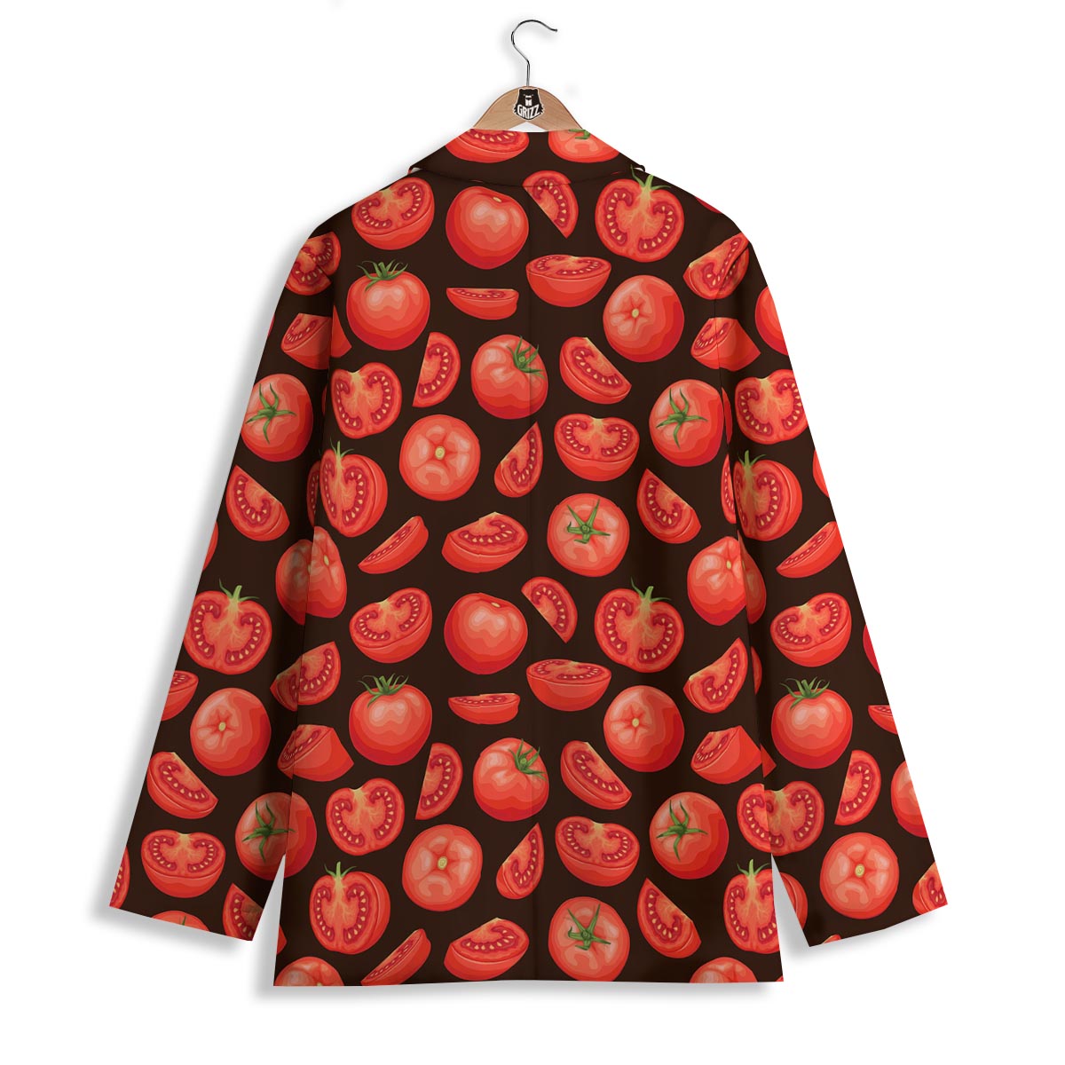 Tomatoes Red Print Pattern Women's Blazer-grizzshop