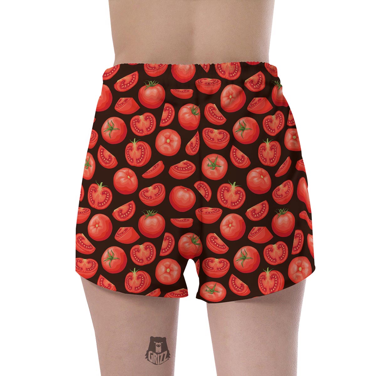 Tomatoes Red Print Pattern Women's Shorts-grizzshop