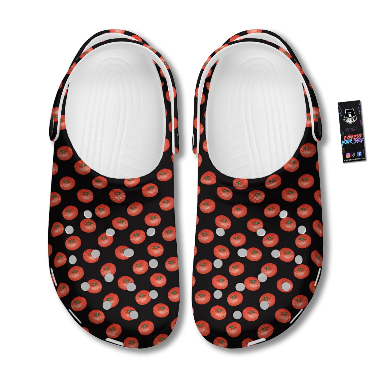 Tomatoes Red Ripe Print Pattern Clog-grizzshop
