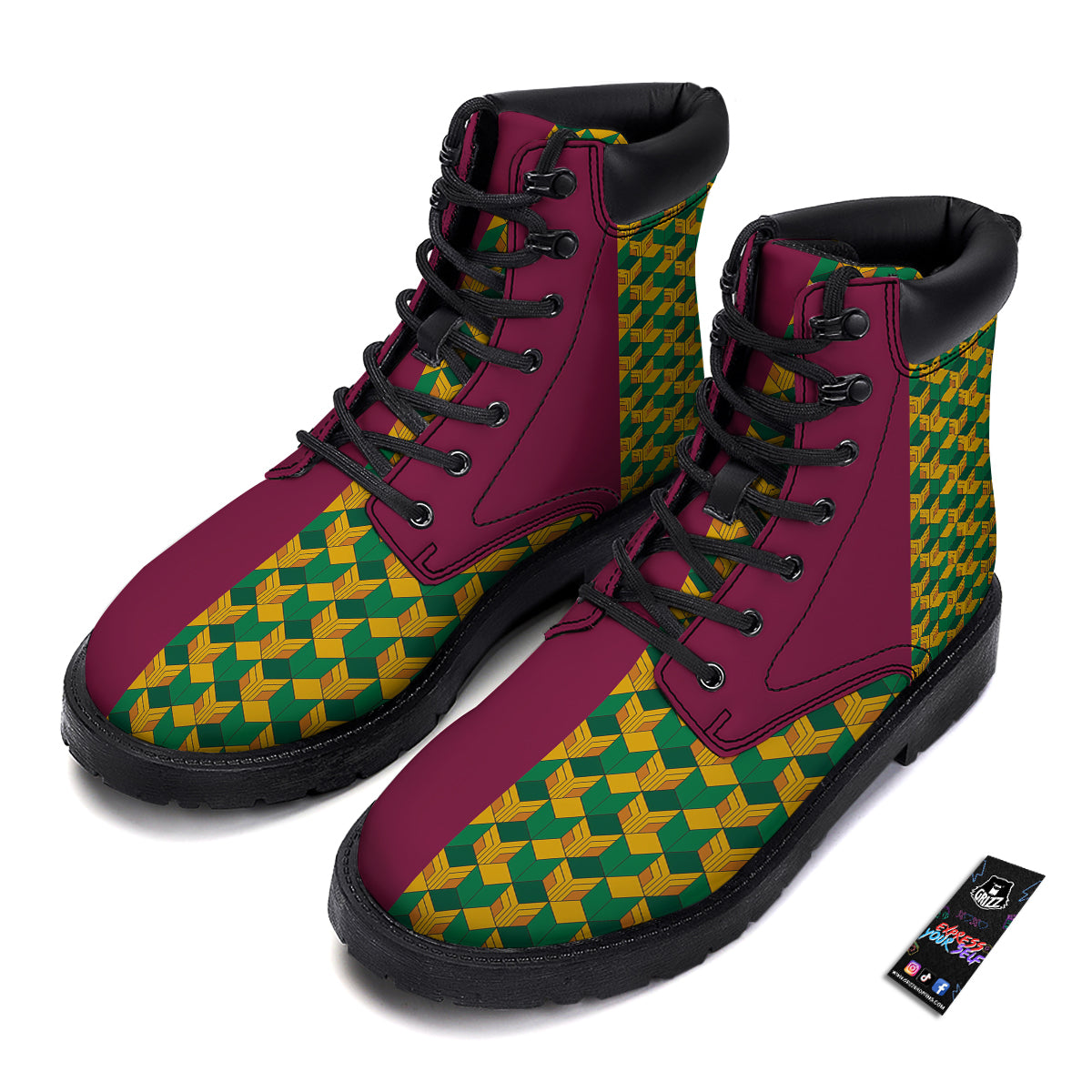 Tomioka Print Pattern Boots-grizzshop
