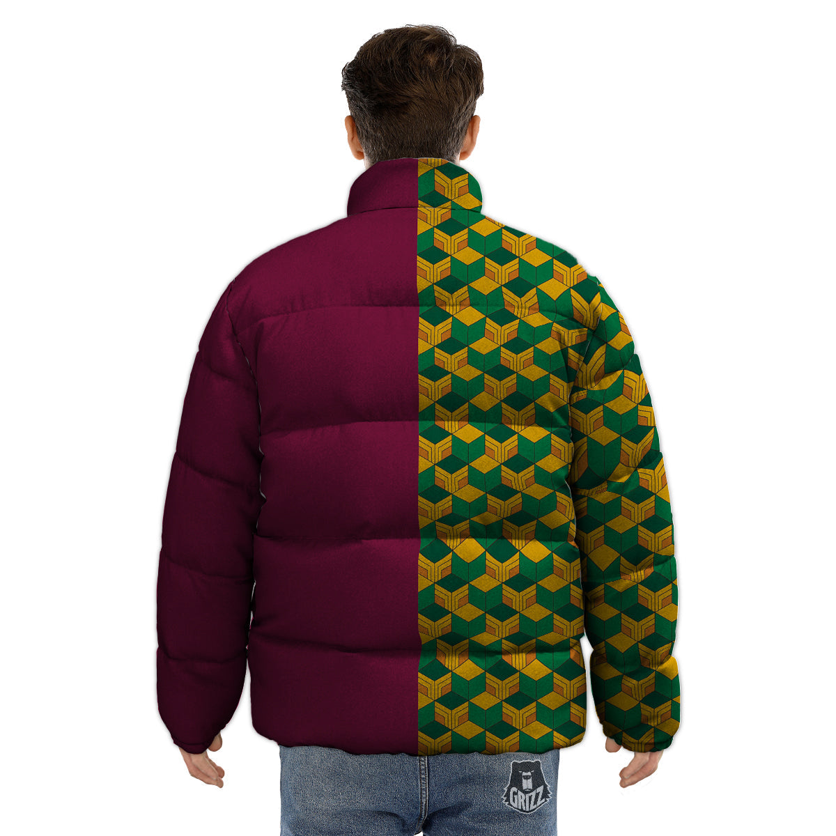 Tomioka Print Pattern Puffer Jacket-grizzshop