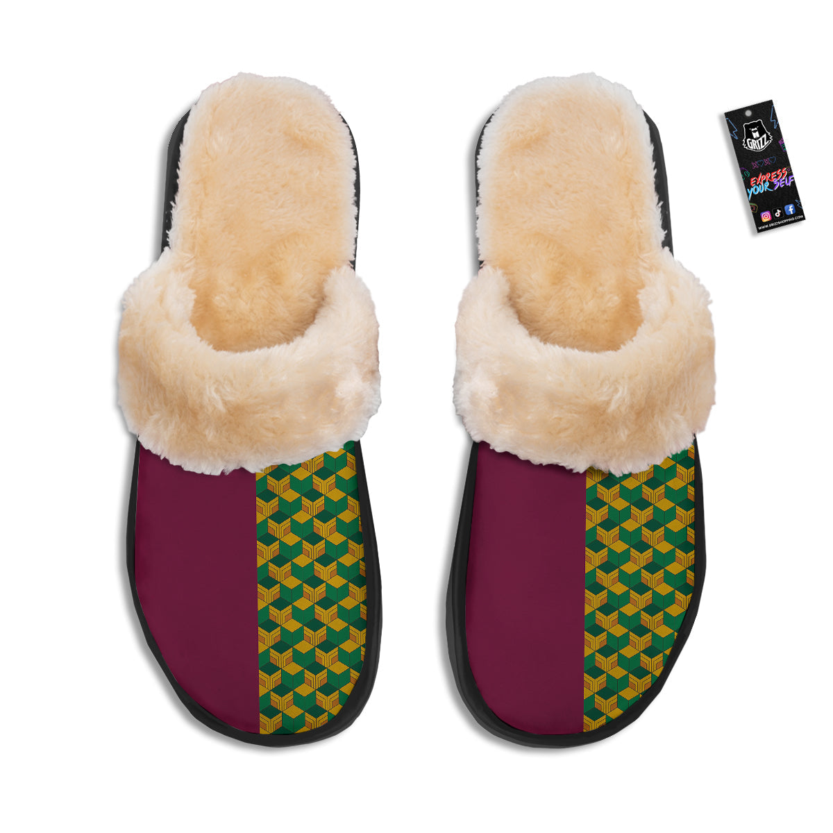 Tomioka Print Pattern Slippers-grizzshop