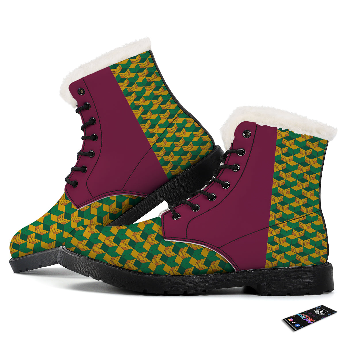 Tomioka Print Pattern Winter Boots-grizzshop