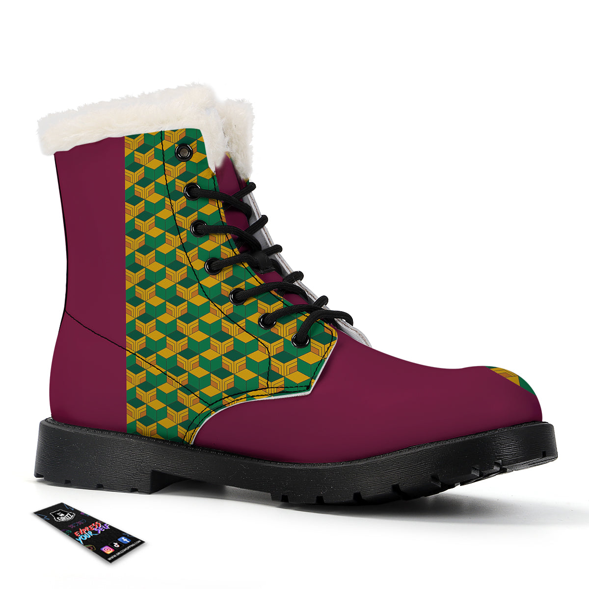 Tomioka Print Pattern Winter Boots-grizzshop