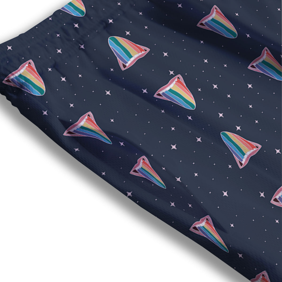 Tongue Gay Pride Print Pattern Mesh Shorts