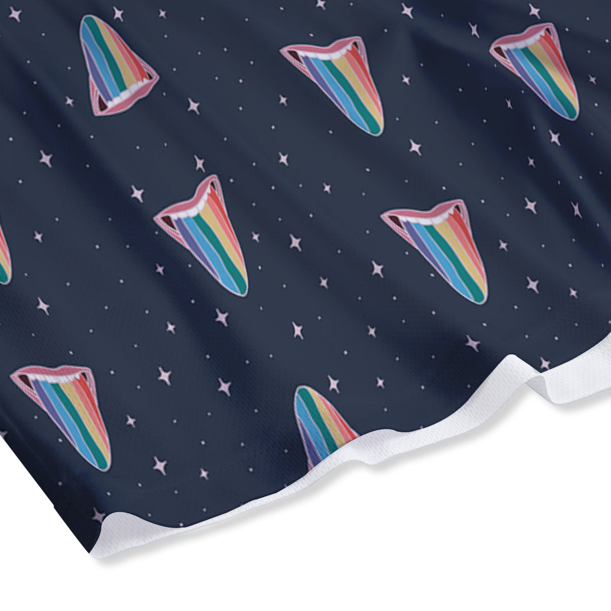 Tongue Gay Pride Print Pattern Mesh Shorts
