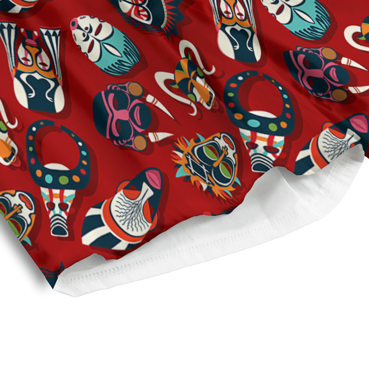 Totem Masks African Print Pattern Men's Athletic Shorts