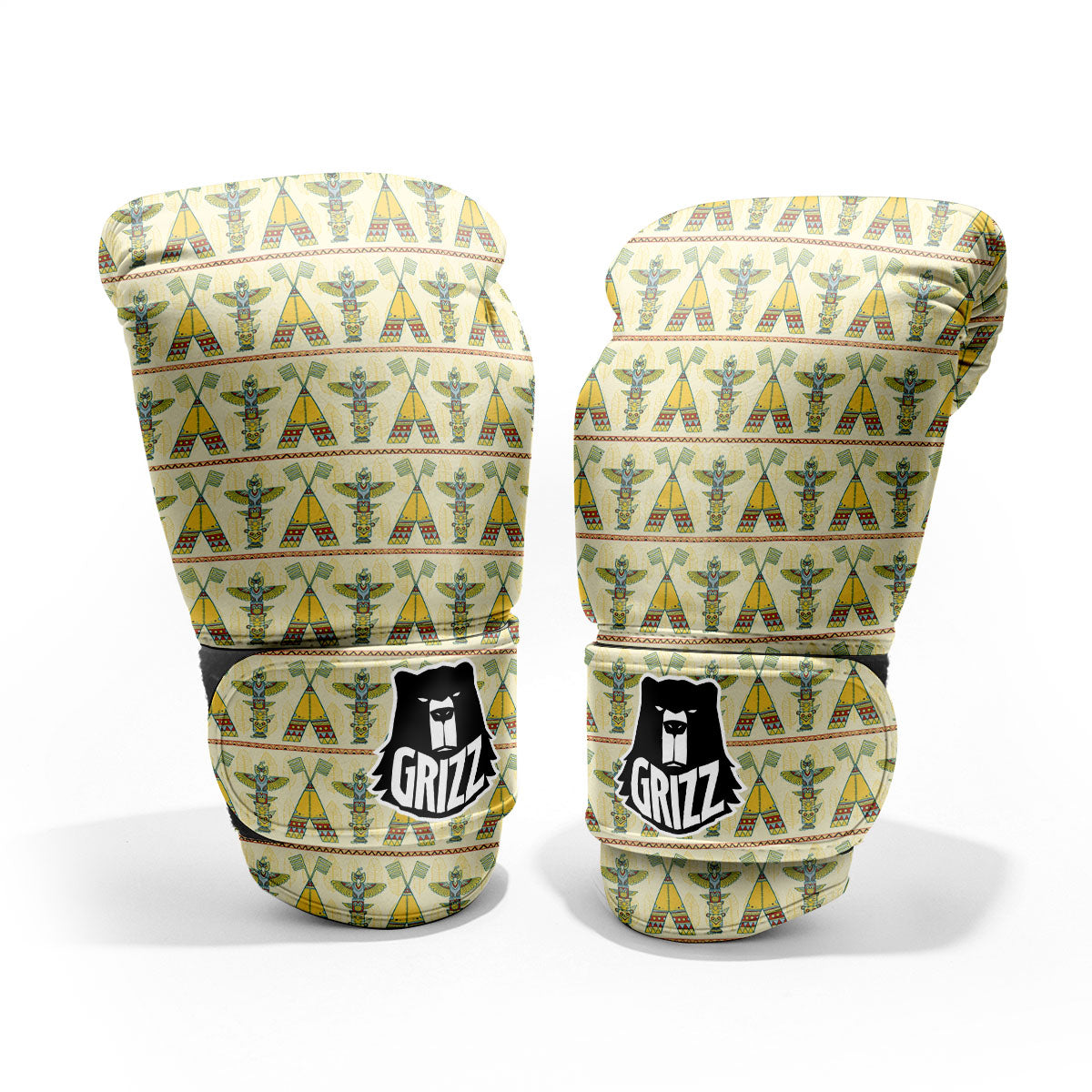 Totem Native Print Pattern Sparring Gloves-grizzshop