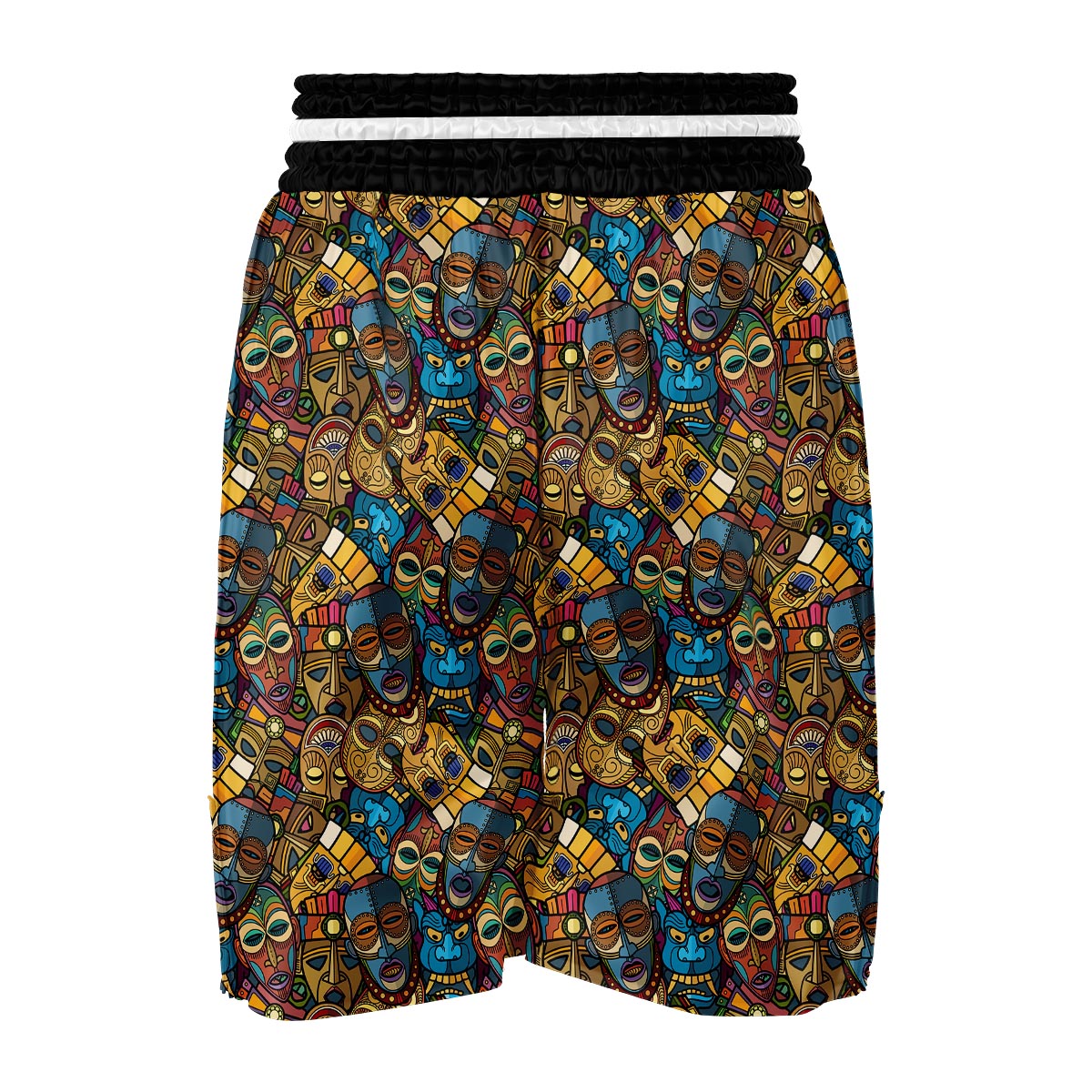 Totem Print Pattern Boxing Shorts-grizzshop