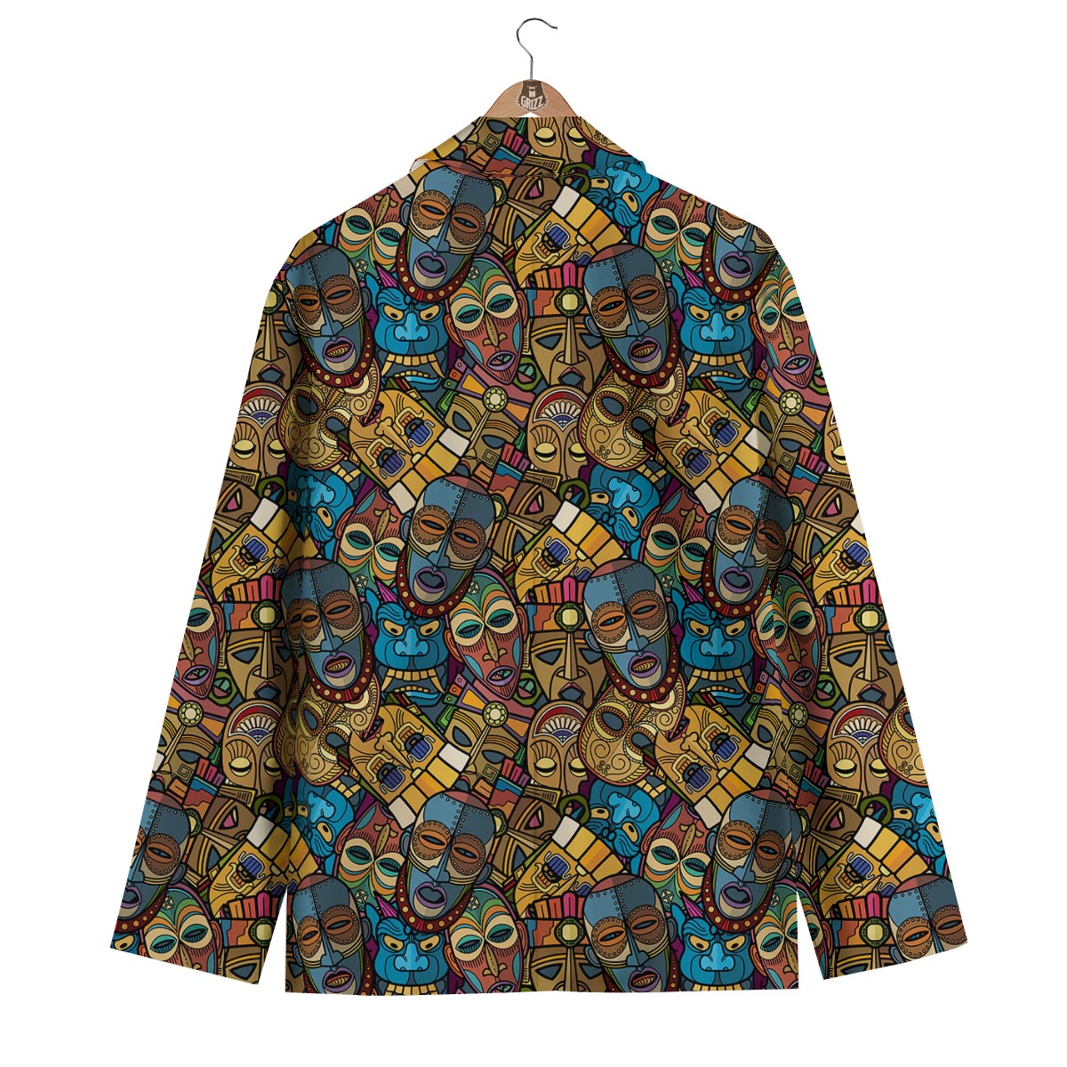 Totem Print Pattern Men's Blazer-grizzshop
