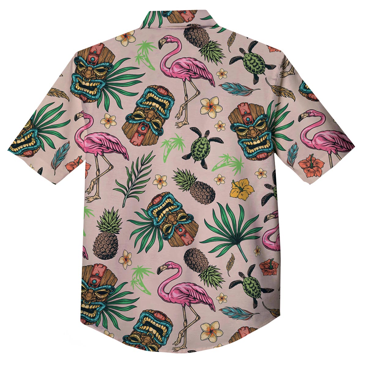 Totem Summer Print Pattern Button Up Shirt-grizzshop