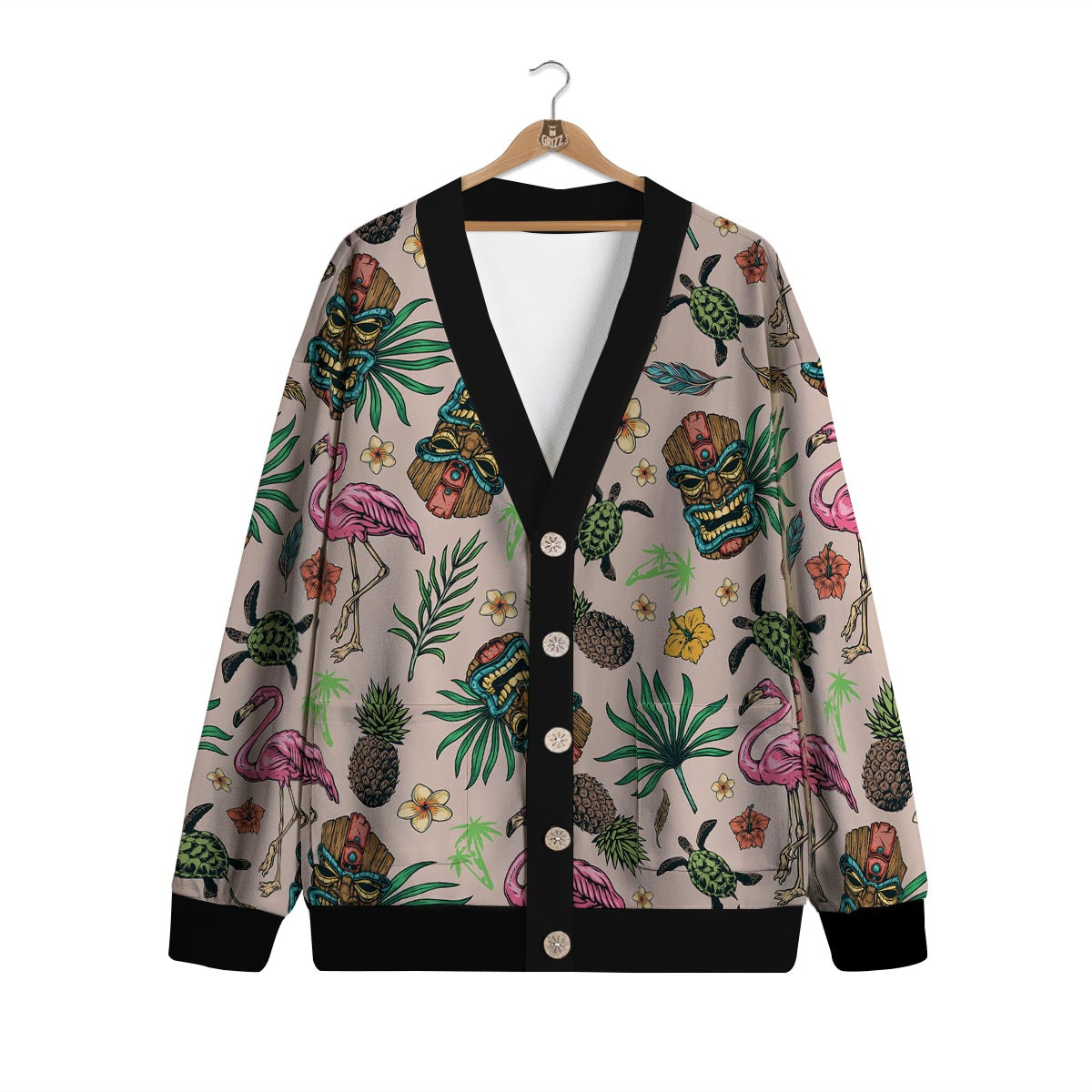 Totem Summer Print Pattern Cardigan-grizzshop