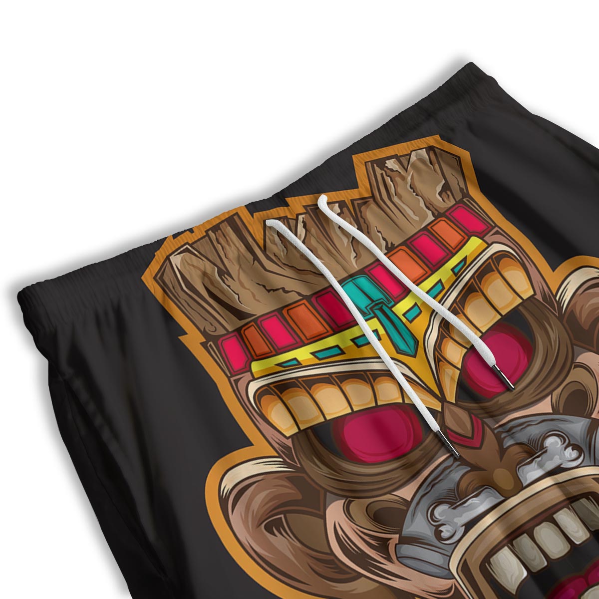 Totem Tiki Print Men's Athletic Shorts
