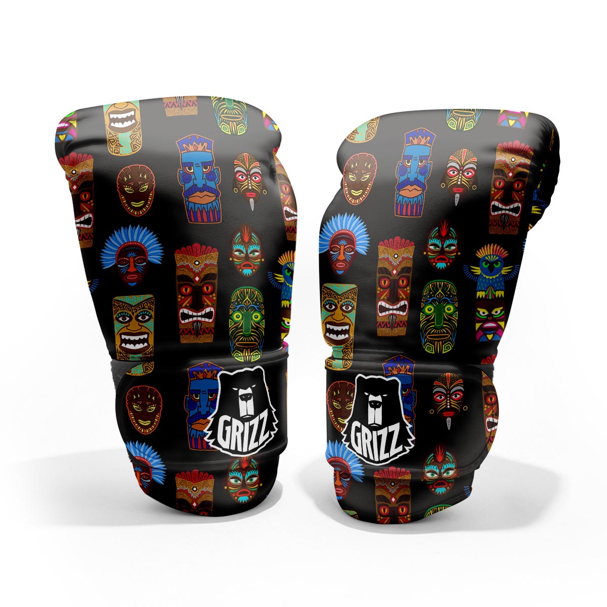 Totem Tiki Print Pattern Pro Boxing Glove