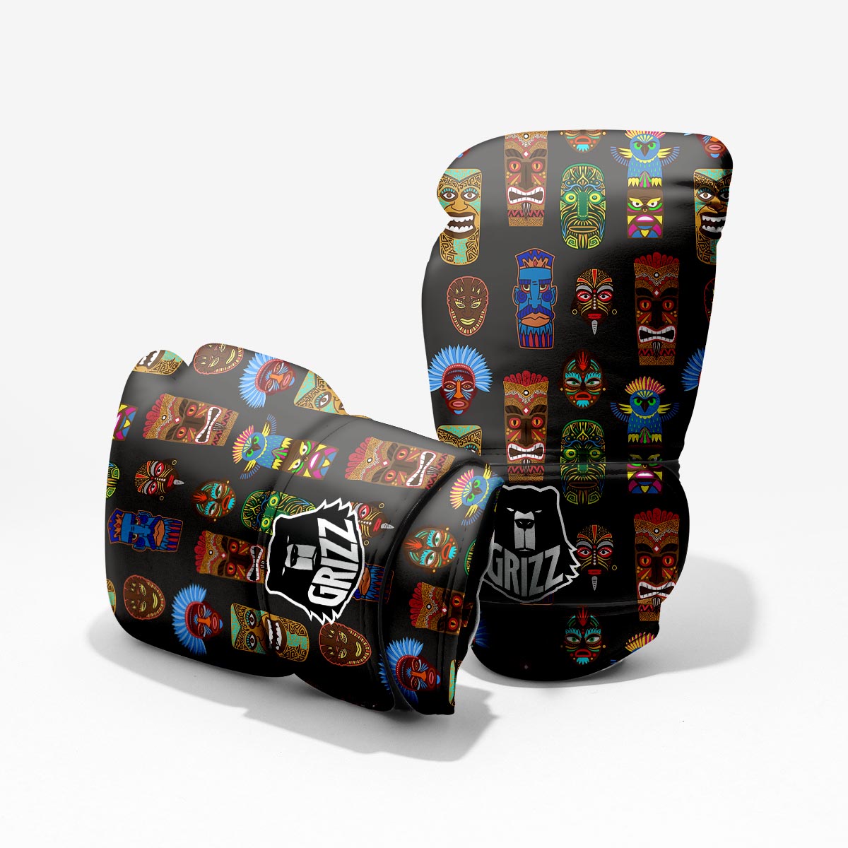 Totem Tiki Print Pattern Pro Boxing Glove