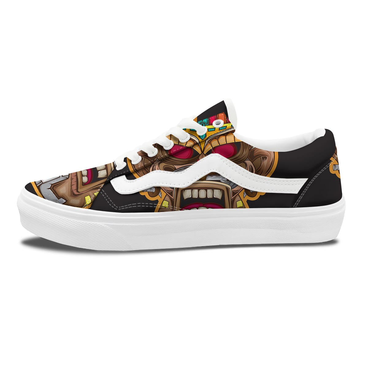 Totem Tiki Print Skate Shoes-grizzshop