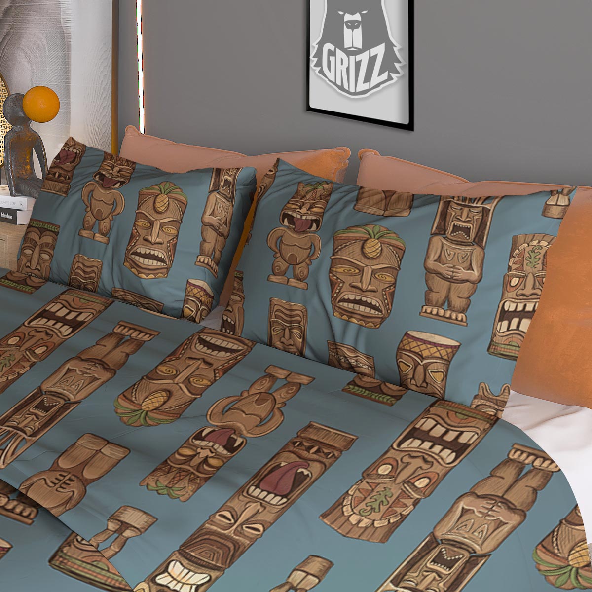 Totem Tribal Print Pattern Duvet Cover Bedding Set
