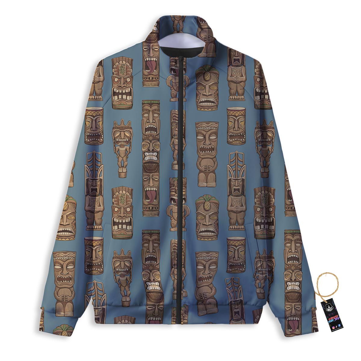 Totem Tribal Print Pattern Track Jacket-grizzshop