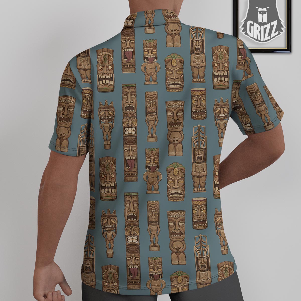 Totem Tribal Print Pattern Untucked Shirts-grizzshop