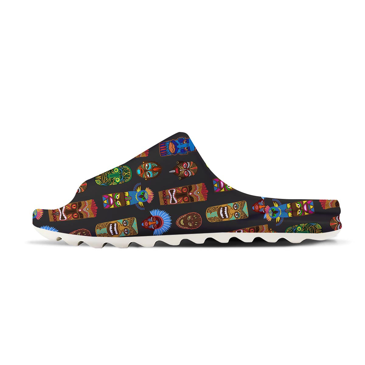 Totem Tiki Print Pattern Sandals-grizzshop