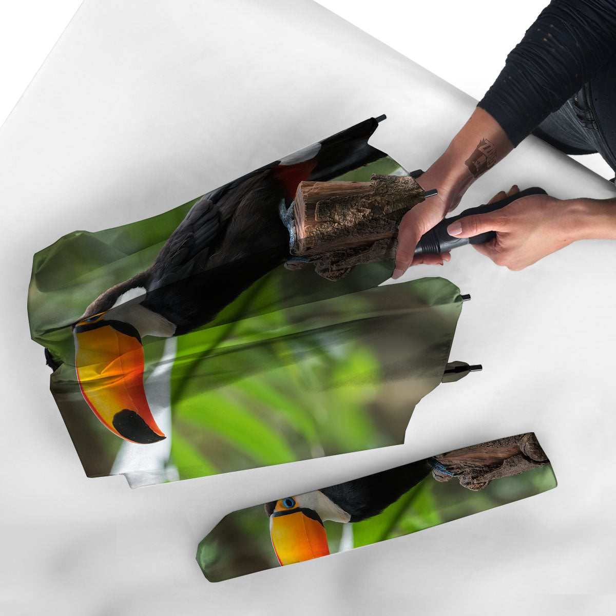 Toucan Aloha Keel-Billed Print Umbrella-grizzshop