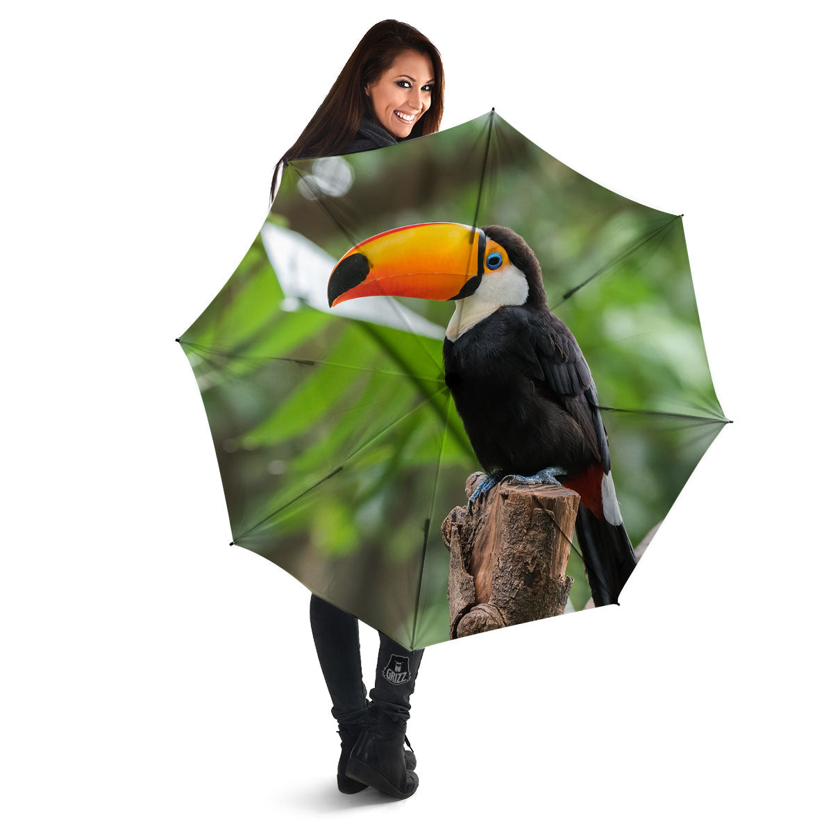 Toucan Aloha Keel-Billed Print Umbrella-grizzshop