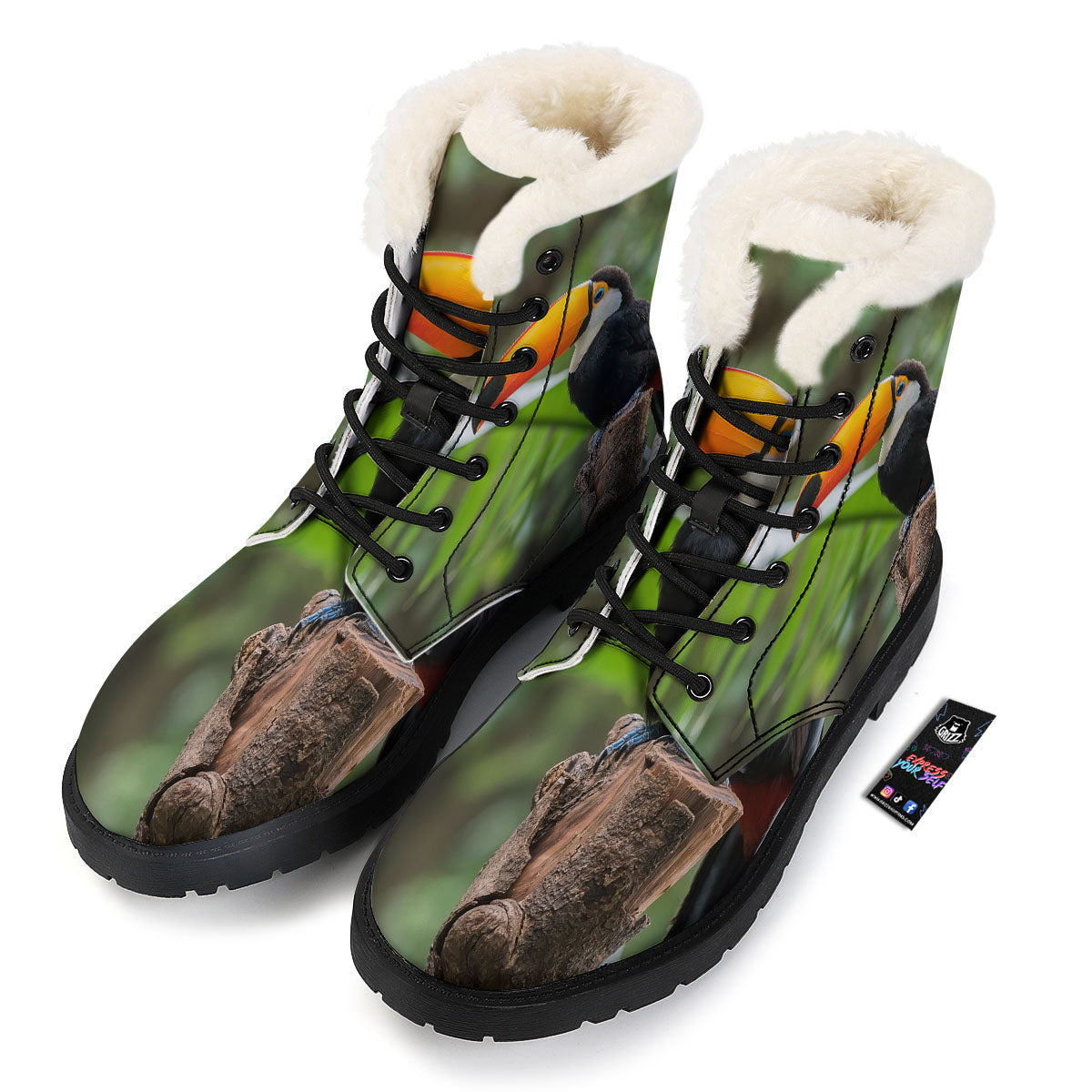 Toucan Aloha Keel-Billed Print Winter Boots-grizzshop