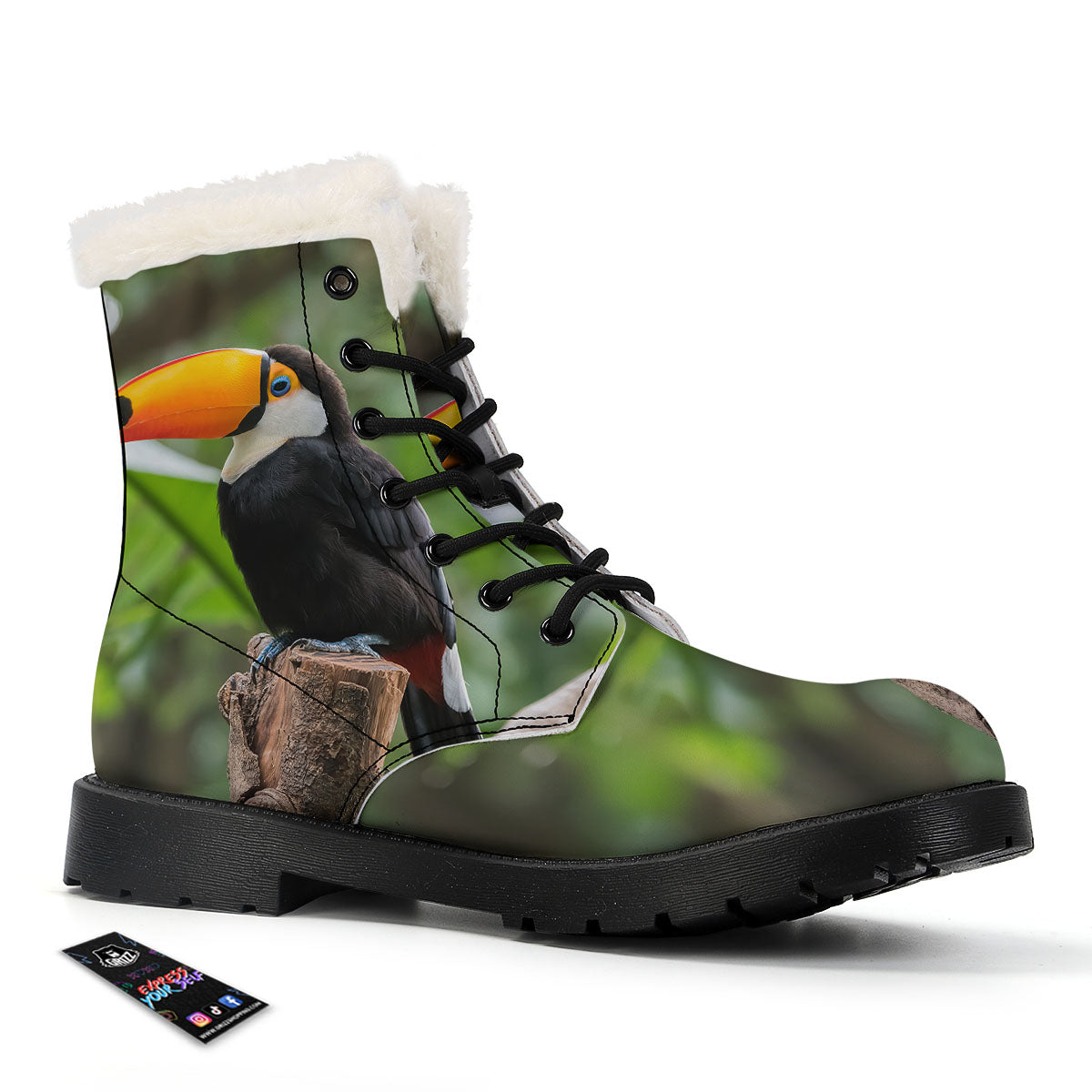 Toucan Aloha Keel-Billed Print Winter Boots-grizzshop