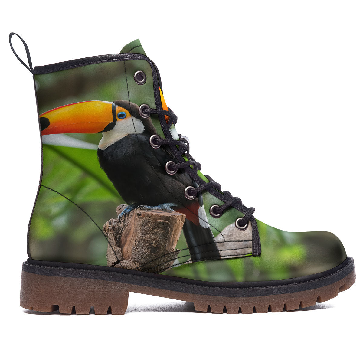 Toucan Aloha Keel-Billed Print Work Boots-grizzshop